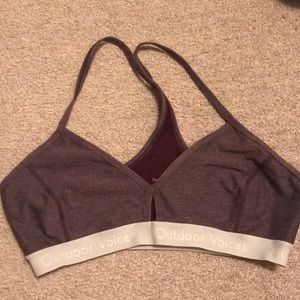 Purple outdoor voices steeplechase bra Size L